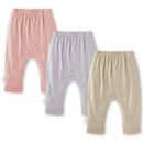 Burts Bees - 3Pk Organic Cotton Baby Harem Pants, Pink Sand Image 2