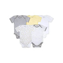 Burt's Bees - 5Pk Baby Short Sleeve Bodysuits, Sunshine Image 1