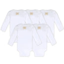 Burts Bees - 5Pk Bee Essential Long Sleeve Bodysuit, Cloud Image 2