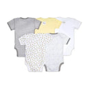 Burts Bees - 5Pk Short Sleeve Bodysuits, Sunshine Image 3