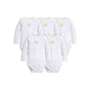 Burt's Bees Baby Essentials Long Sleeve Bodysuit 5-Pack 6-9M Image 1