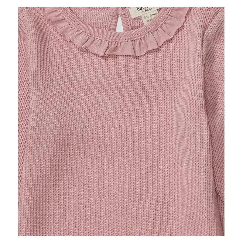 Burts Bees - Baby Girl Thermal Bodysuit & Pant Set, Persian Rose Image 2