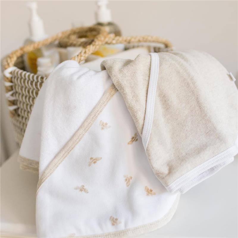 Burt's Bees - Baby Hooded Towels, Absorbent Knit Terry, Hummus Image 6