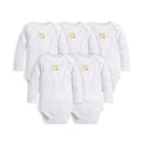 Burt's Bees Baby Essentials Long Sleeve Bodysuit 5-Pack Preemie Image 1