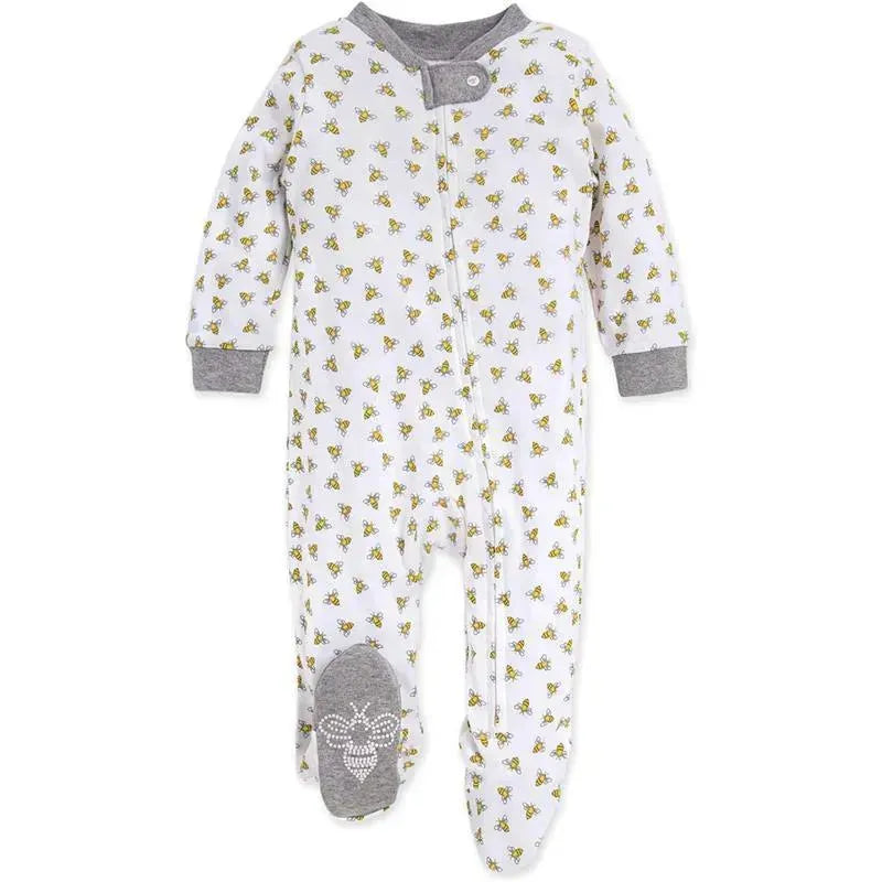 Burts Bees - Honey Bee Organic Baby Sleep & Play Pajamas, Heather Grey  Image 1