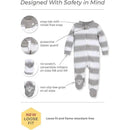 Burts Bees - Honey Bee Organic Baby Sleep & Play Pajamas, Heather Grey  Image 3