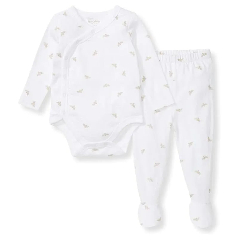 Burts Bees - Micro Golden Bee Bodysuit Set, Fossil Image 1