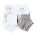 Burts Bees Organic Cotton Solid Heather Grey Baby Socks,6pk  Image 2