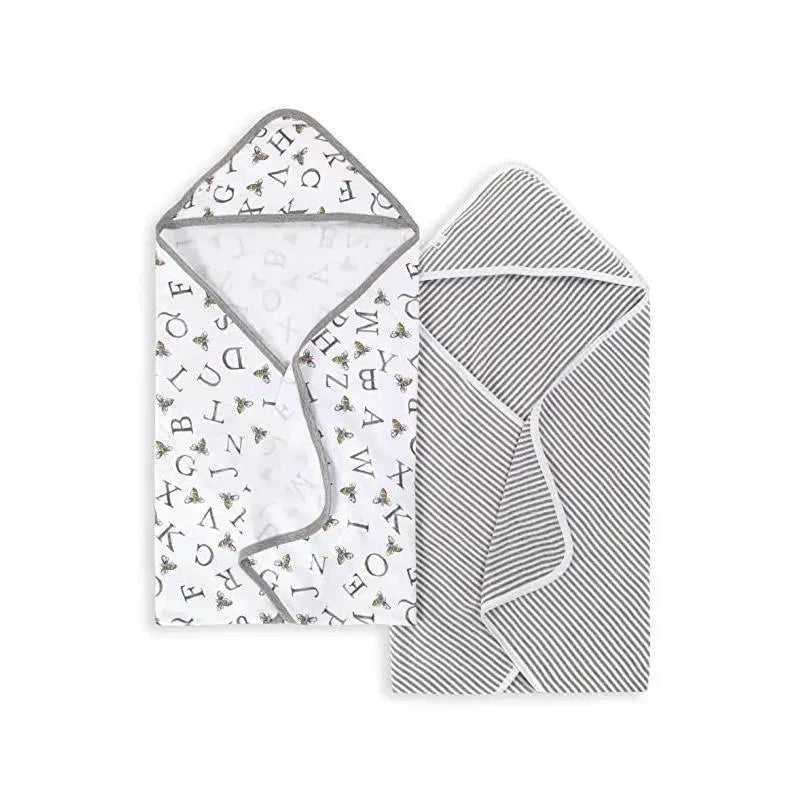 Burt's Bees Pine Forest Reversible Jersey Swaddle Blanket Heather Grey Hanger Grey Image 1