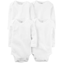 Carter's - 4Pk Long sleeve Baby Bodysuit - White Image 1