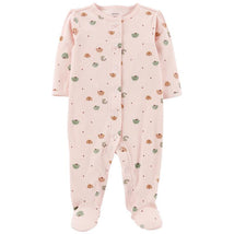 Carters - Baby Girl Apples 2-Way Zip Cotton Sleep & Play, Pink Image 1