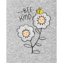 Carter's - Baby Girl Bee Kind Original Bodysuit, Gray Image 2