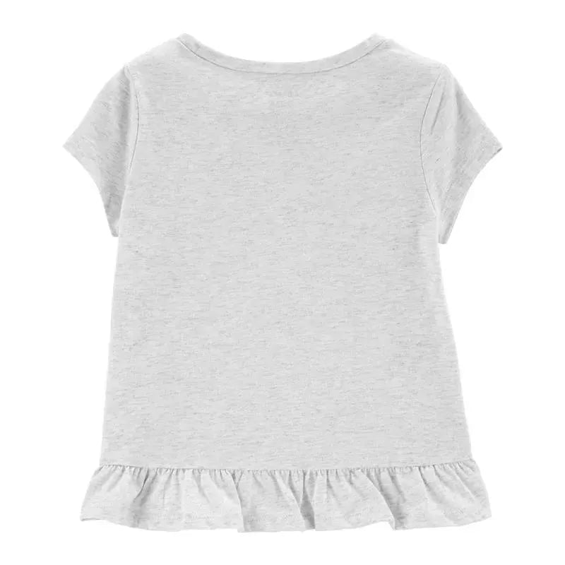 Carters - Baby Girl Butterfly Jersey Tee, Heather Image 2