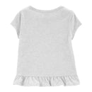 Carters - Baby Girl Butterfly Jersey Tee, Heather Image 2