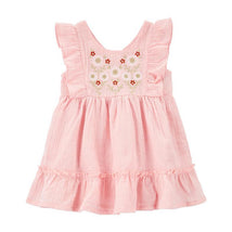 Carters - Baby Girl Embroidered Dress, Pink Image 1