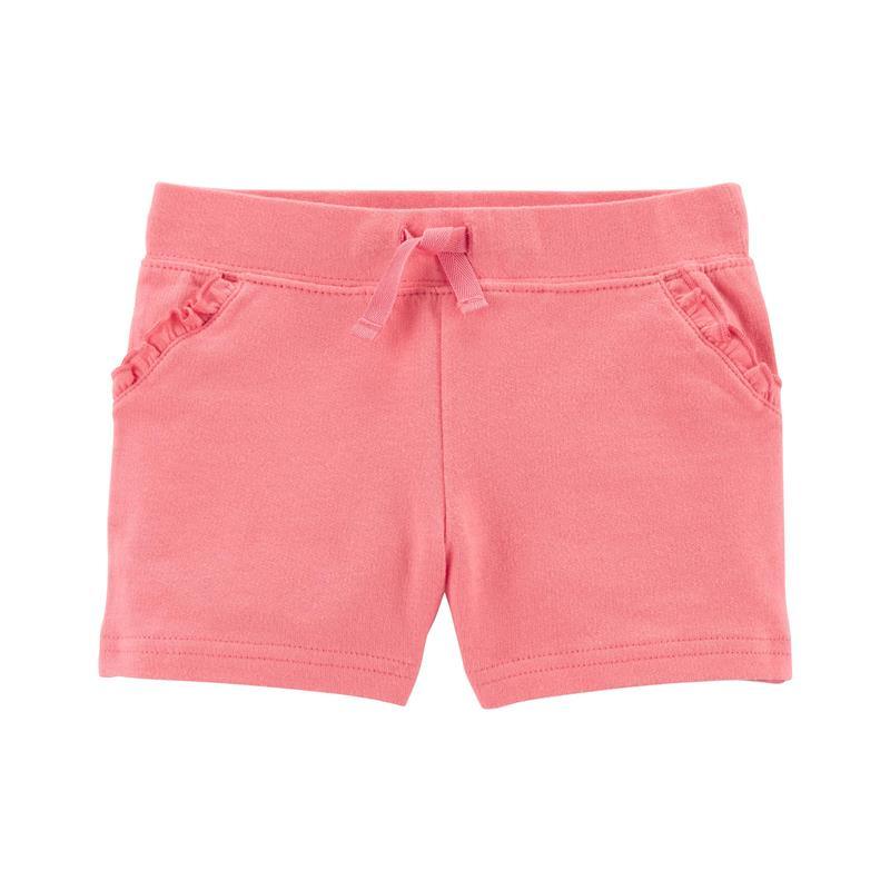 Carters - Baby Girl Pink Pull-On French Terry Shorts Image 1