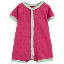 Carters - Baby Girl Watermelon Snap-Up Romper, Pink Image 1
