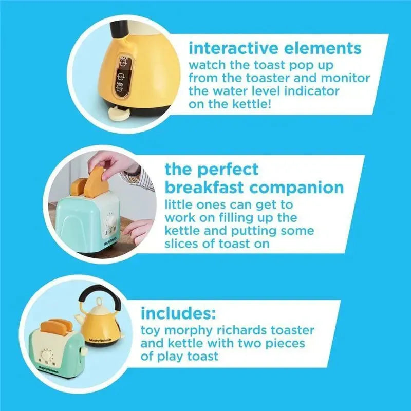 Casdon - Morphy Richards Toaster & Kettle, Interactive Toy for Children Aged 3 Image 4