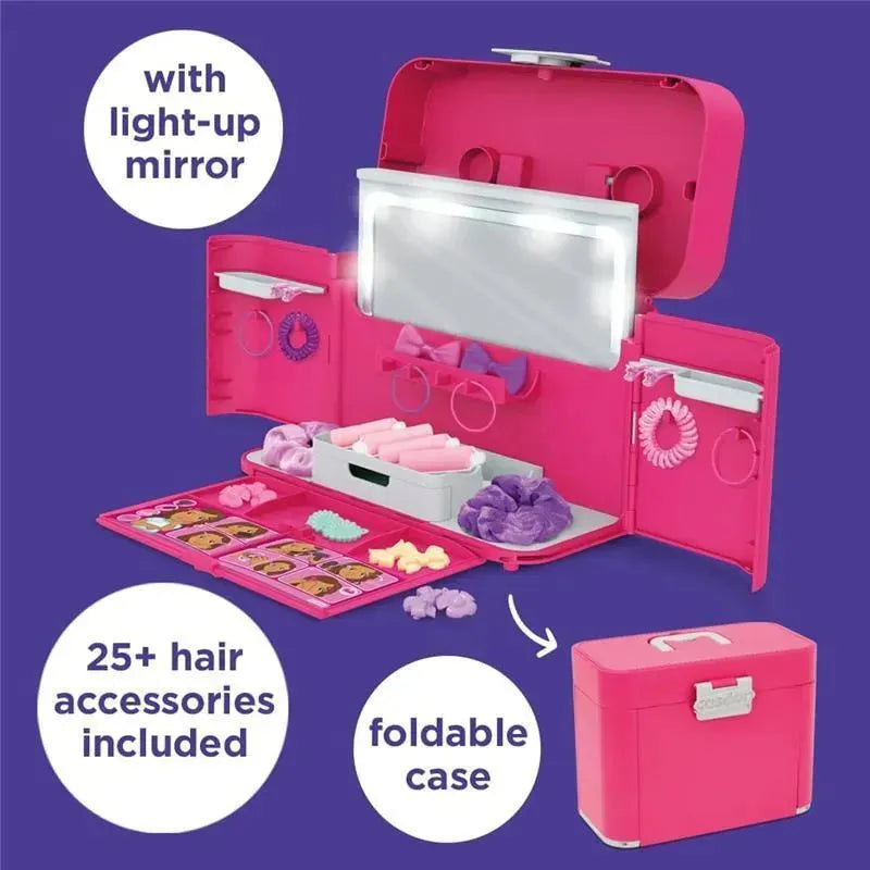 Casdon - Ultimate Styling Case with LightUp Mirror, Style Book, and Hair Accessories. Playset for Children Aged 3 plus Image 7
