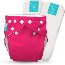 Charlie Banana - Hot Pink Baby Fleece Reusable and Washable Cloth Diaper System Image 1
