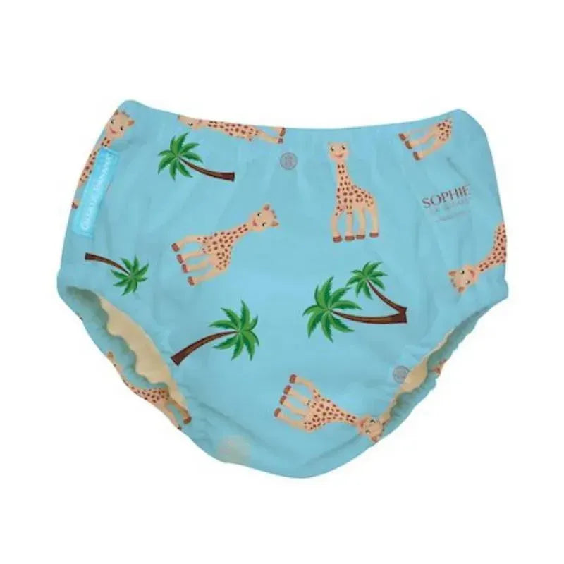 Charlie Banana - Reusable Easy Snaps Swim Diaper, Sophie Coco Blue Image 1