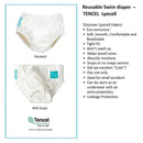 Charlie Banana - Reusable Easy Snaps Swim Diaper, Sophie Coco Blue Image 2