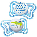 Chicco - 2 Pk Physioforma Light Day & Night Orthodontic Pacifier Blue, 16/24M Image 1