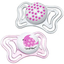Chicco - 2 Pk Physioforma Light Day & Night Orthodontic Pacifier Pink, 0/6M Image 1