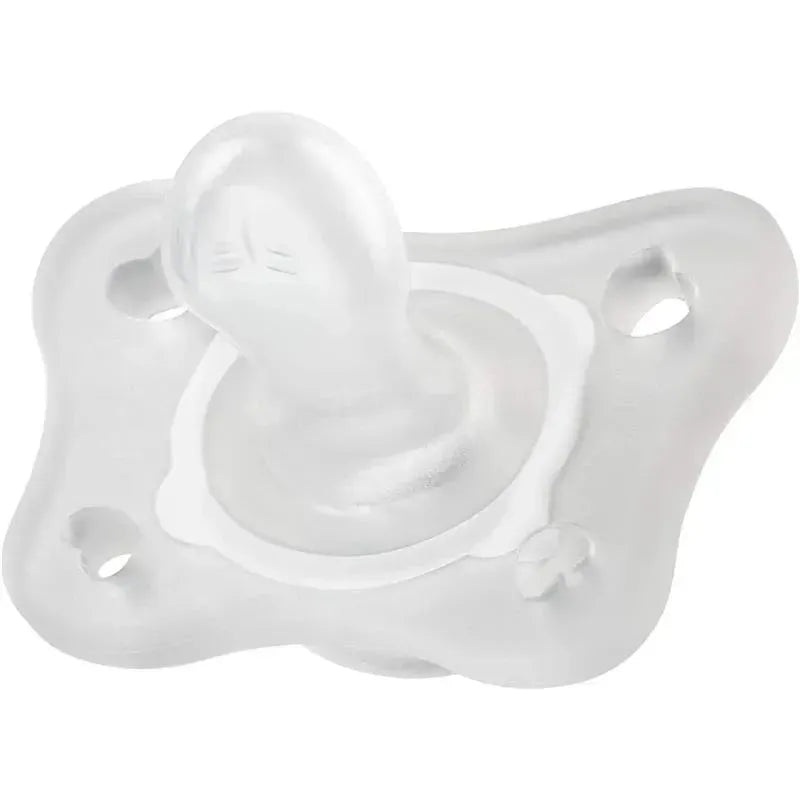 Chicco - 2 Pk Physioforma Silicone Mini Orthodontic Pacifier Clear, 0/2M Image 4