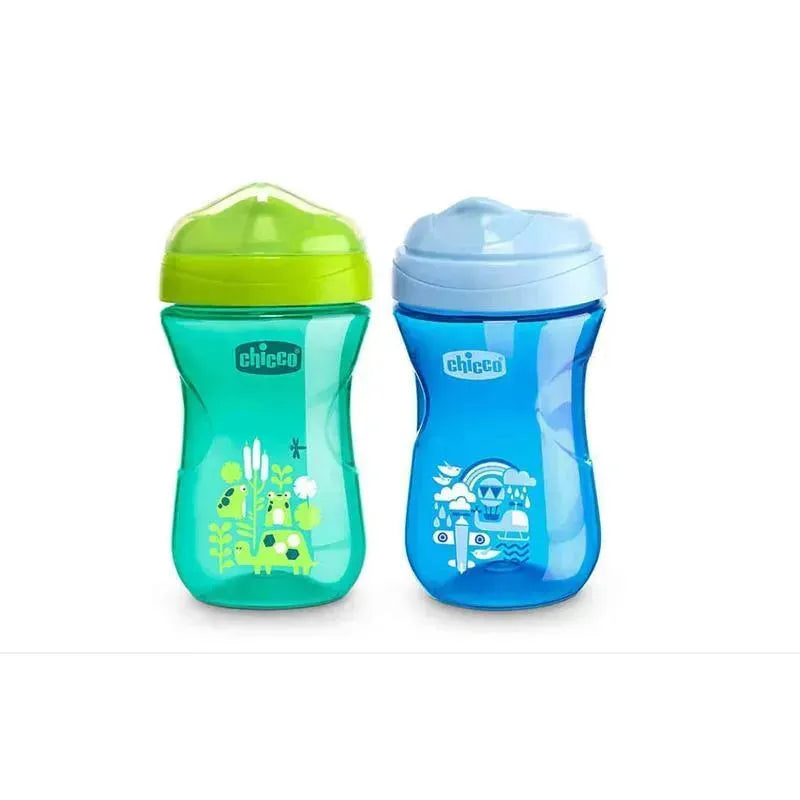 Chicco 20 - Rim Spout Trainer Cup- 9Oz, 9M+ Blue/Teal Image 1