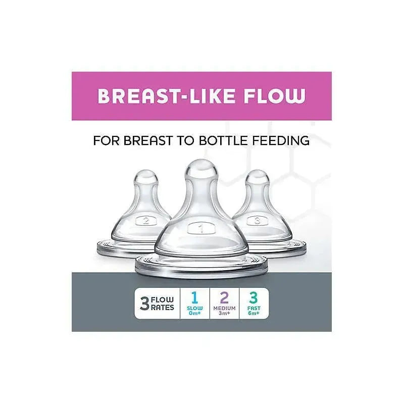 Chicco - 2Pk Duo Baby Bottle Nipple Stage 1 Slow Flow, 0M+ Image 2