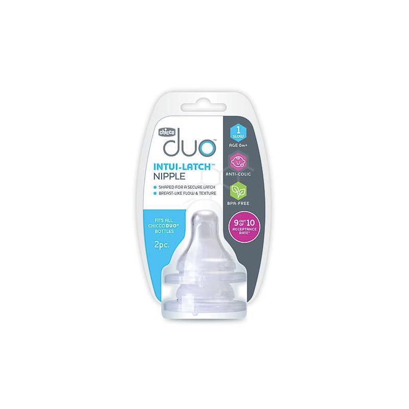 Chicco Duo Baby Bottle Nipple Stage 1 Slow Flow (0M+) 2Pk Image 5