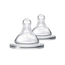 Chicco - 2Pk Duo Baby Bottle Nipple Stage 2 Medium Flow, 3M+ Image 1