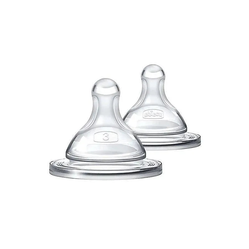 Chicco Duo Baby Bottle Nipple Stage 3 Fast Flow (6M+) 2Pk Image 1
