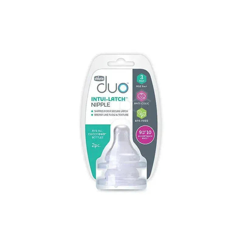 Chicco Duo Baby Bottle Nipple Stage 3 Fast Flow (6M+) 2Pk Image 11