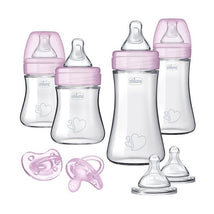 Chicco Duo Newborn Baby Bottle Starter Gift Set - Pink Image 1