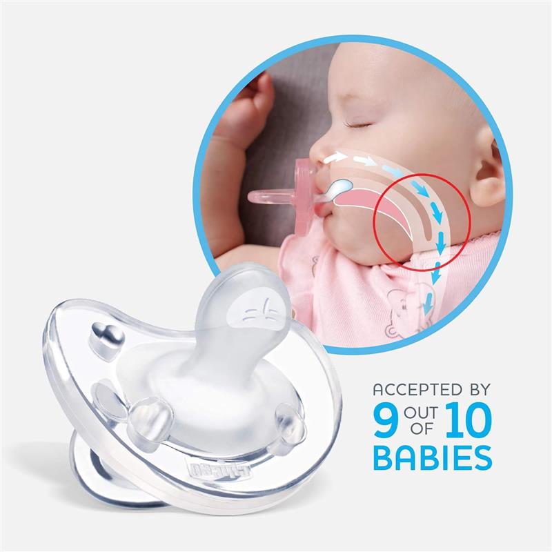 Chicco Feeding - Physioforma Orthodontic Silicone Pacifier Pink 6-16M, 2Pk Image 7