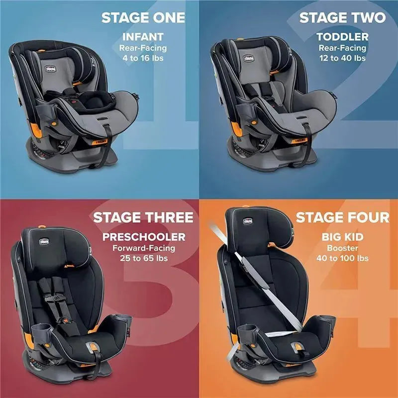 Chicco - Fit4 4-in-1 Convertible Car Seat, Onyx Image 8