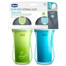Chicco Flip Top Insulated Straw Cup 12+ Green/Teal Image 5