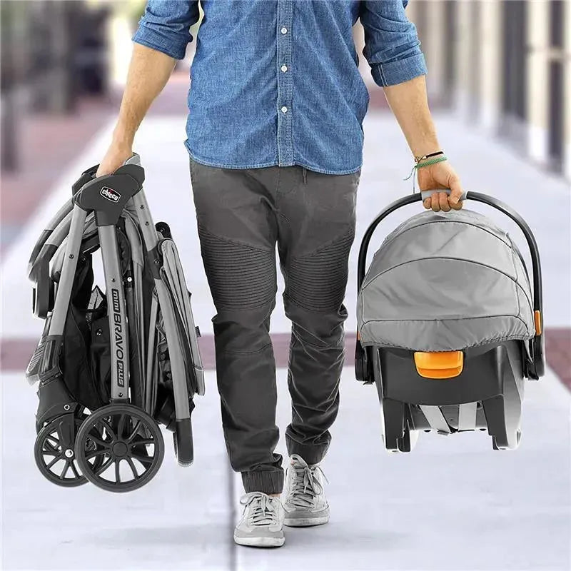 Chicco Mini Bravo Plus Travel System, Slate Image 5