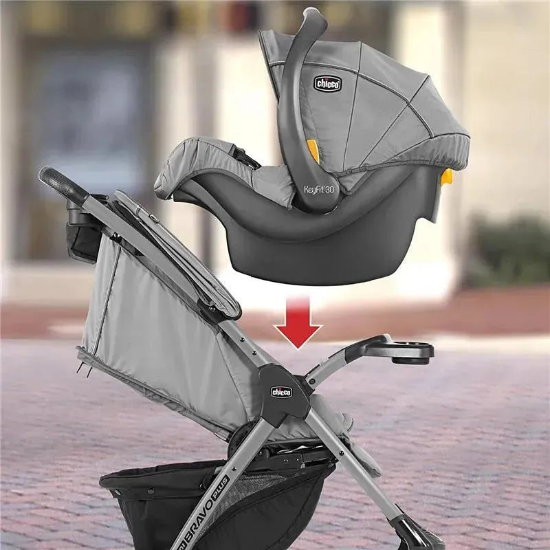 Chicco Mini Bravo Plus Travel System, Slate Image 4