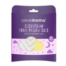 Clevamama - Clevafoam Pram Baby Pillow Case - Grey/Yellow Image 2