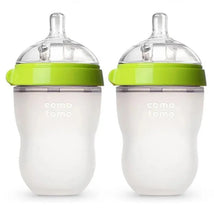 Comotomo - 2Pk Natural Feel Baby Bottle, Green (8Oz) Image 1