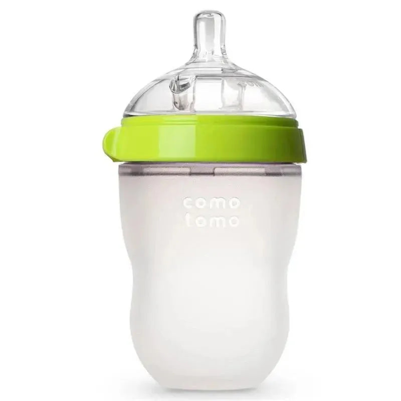 Comotomo - 8Oz Natural Feel Baby Bottle, Green Image 1