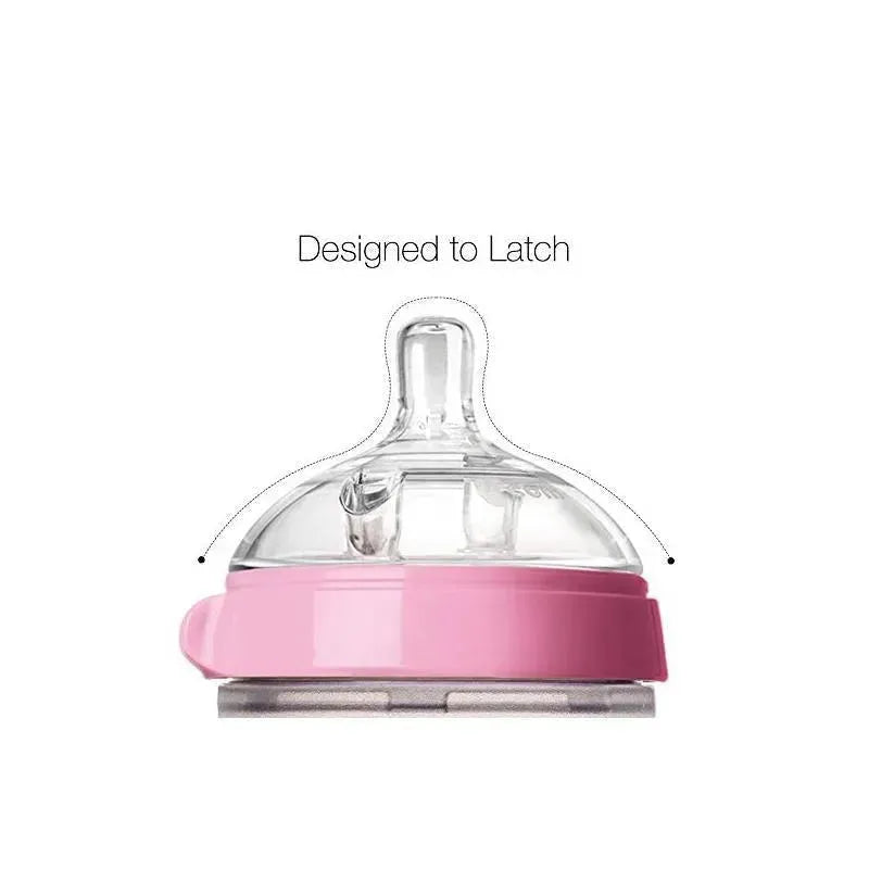 Comotomo - 8Oz Natural Feel Baby Bottle, Pink Image 5
