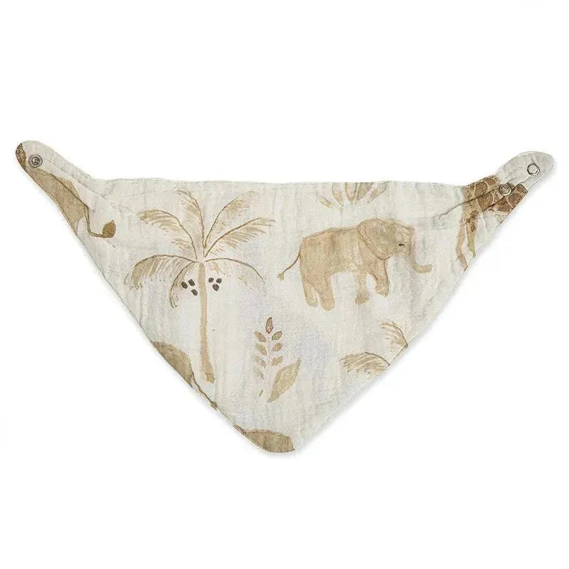 Crane - 3Pk Baby Soft Muslin Baby Bib Set, Safari Animal Image 4