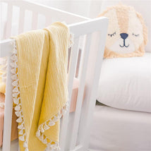 Crane - Baby Muslin Swaddle Blanket, Ochre Image 2