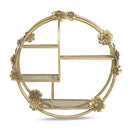 Crane - Baby Nursery Décor, Brass Shelving Wall Décor, Flower Image 1