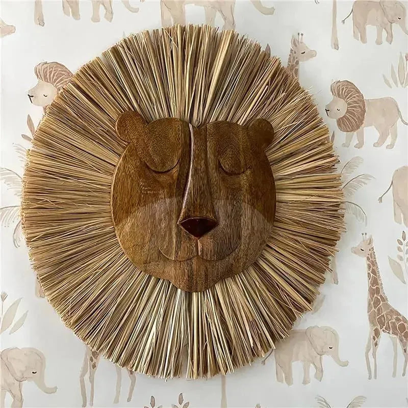 Crane - Baby Safari Nursery and Toddler Room Décor, Wooden Animal Wall Décor, Lion Image 3