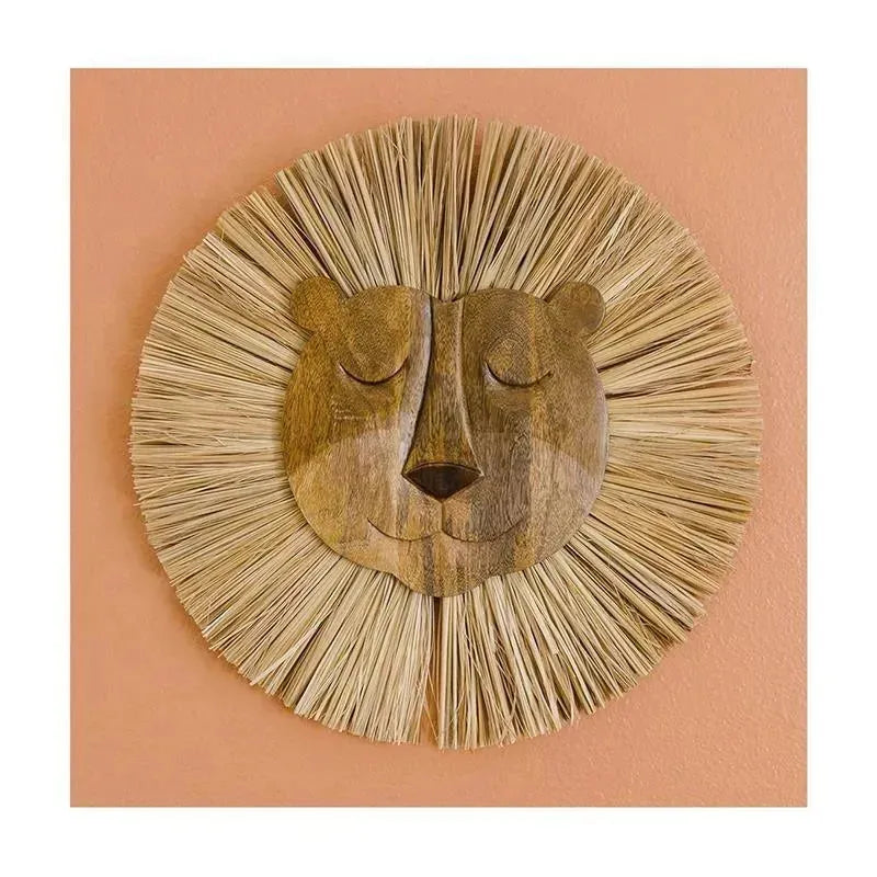 Crane - Baby Safari Nursery and Toddler Room Décor, Wooden Animal Wall Décor, Lion Image 5